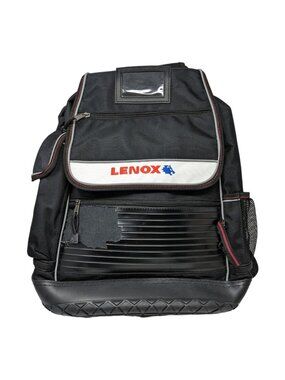 Lenox Black Ballistic Nylon Tool Storage Backpack Bag 14"